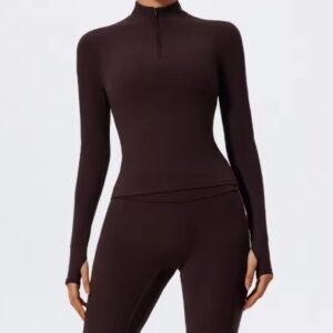 قمصان رياضية Hearuisavy بنصف سحاب وياقة عالية