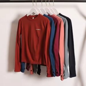 تي شيرت لياقة بدنية كم طويل للنساء