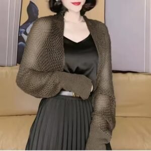 كارديجان نسائي فضفاض محبوك